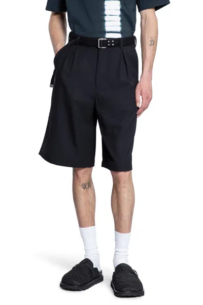 Kuon Man Black Shorts & Skirts