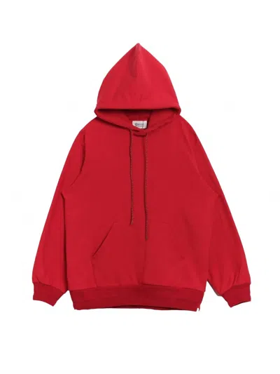 Kuon Men's Twisted Sleeve Hoodie In Red