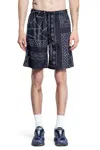 Kuon Printed Bermuda Shorts In Black
