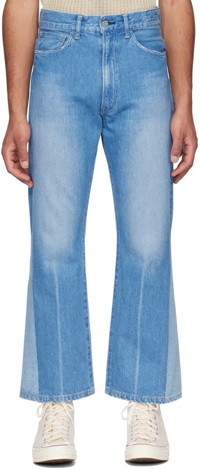 Kuro Blue Avenir Jeans In Faded Indigo Remake