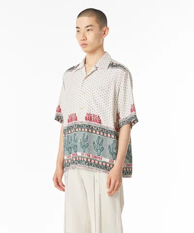 Kuro Media Naranja Open Collar Shirts In Neutral