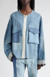 Kuro Remake Denim Military Mark Ii Jacket In Blue