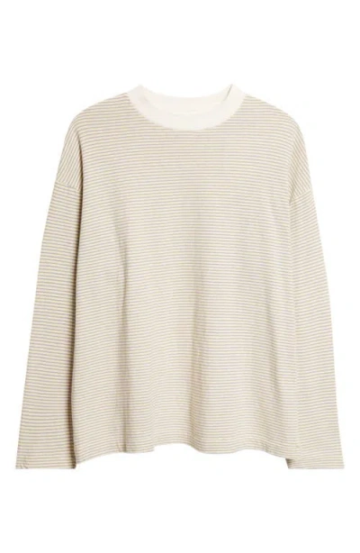 Kuro Soft Line Border Stripe T-shirt In Neutral