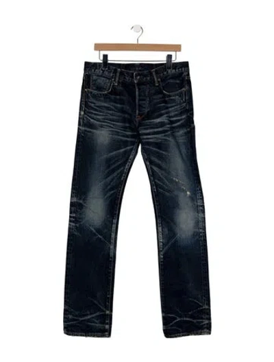 Pre-owned Kuro Straight-leg Jeans In Blue