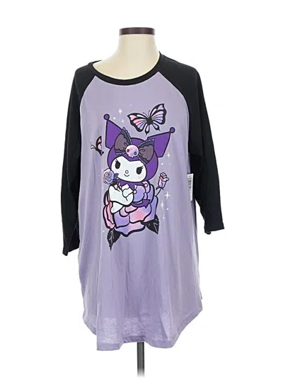 Kuromi 3/4 Sleeve T-shirt In Purple