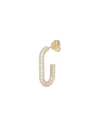 Kurshuni Beverly Earring Woman Single Earring Gold Size - 925/1000 Silver, Cubic Zirconia In Gold