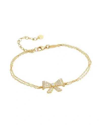 Kurshuni Bow Bracelet Woman Bracelet Gold Size - 925/1000 Silver, Cubic Zirconia