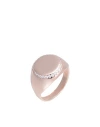 Kurshuni Chevalier Ring Woman Ring Rose Gold Size 4.5 925/1000 Silver, Cubic Zirconia In Rose Gold