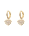 Kurshuni Liebe- Love Woman Earrings Gold Size - 925/1000 Silver, Cubic Zirconia In Gold