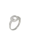 Kurshuni Link Ring Woman Ring Silver Size 6 925/1000 Silver, Cubic Zirconia In Silver