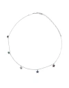 Kurshuni Loop Woman Necklace Silver Size - 925/1000 Silver, Cubic Zirconia In Silver