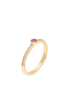 Kurshuni Lulu Ring Woman Ring Gold Size 7.75 925/1000 Silver, Cubic Zirconia In Gold