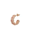 Kurshuni Mini Entourage Circle Hoop Earring Woman Single Earring Rose Gold Size - 925/1000 Silver, C In Rose Gold