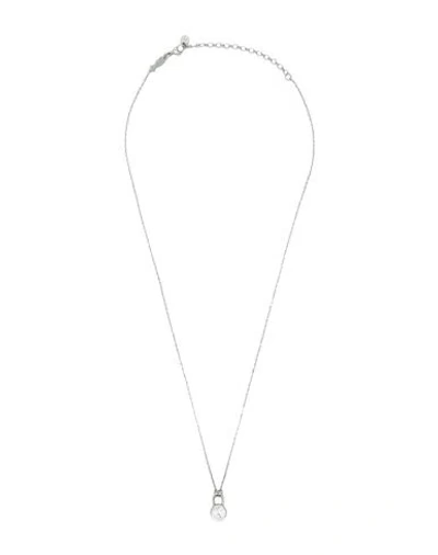 Kurshuni Padlock 5m Necklace Woman Necklace Silver Size - 925/1000 Silver, Cubic Zirconia