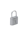 Kurshuni Padlock Earring Woman Single Earring Silver Size - 925/1000 Silver In Silver