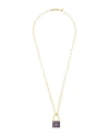 Kurshuni Padlock Necklace Woman Necklace Gold Size - 925/1000 Silver, Enamel In Gold