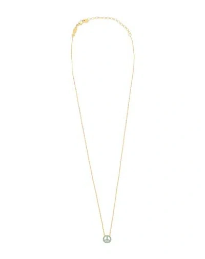 Kurshuni Peace Necklace Woman Necklace Gold Size - 925/1000 Silver, Cubic Zirconia