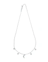 Kurshuni Stella Di Luna Necklace Woman Necklace Silver Size - 925/1000 Silver, Cubic Zirconia In Silver