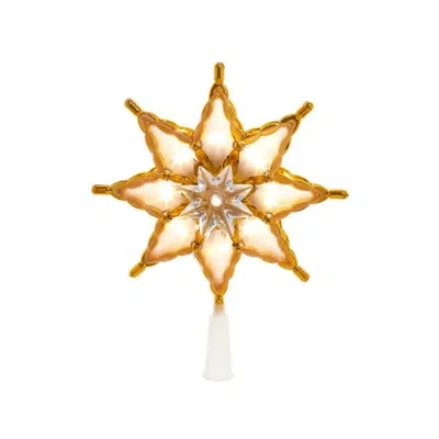 Kurt Adler 10" 18-light Led Multifunction 8-point Star Treetop From Kurt Adle In White