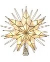 Kurt Adler 10-inch 5-point Large Star With Smoke Capiz Treetop In Gold