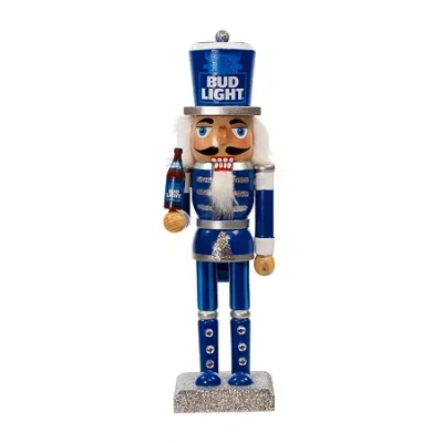 Kurt Adler 10-inch Budweiser Bud Light Nutcracker In Blue