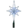 Kurt Adler 10-light 10.5 In. Clear Led 8-point Star Tree Topper In Blue