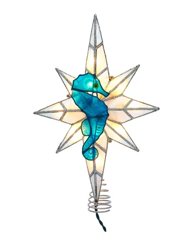 Kurt Adler 10-light 11.4-inch Capiz Bethlehem Star Treetop In Multi