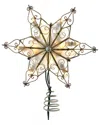 Kurt Adler 10-light 6-point Capiz Star Treetop In Gold