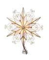 Kurt Adler 10-light 6-point Capiz Star Treetop With Scroll Design In Gold