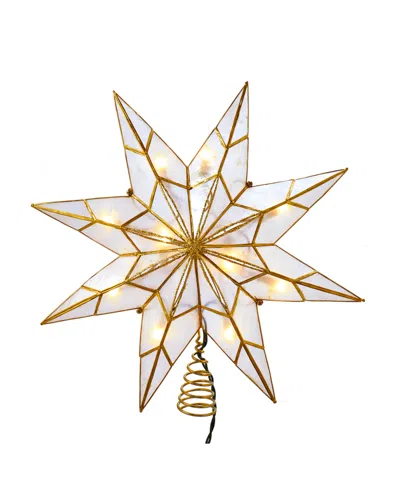 Kurt Adler 10-light 8-point Gold Capiz Star Treetop
