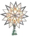 Kurt Adler 10-light Bethlehem Capiz Star Multi-tip Treetop In Silver