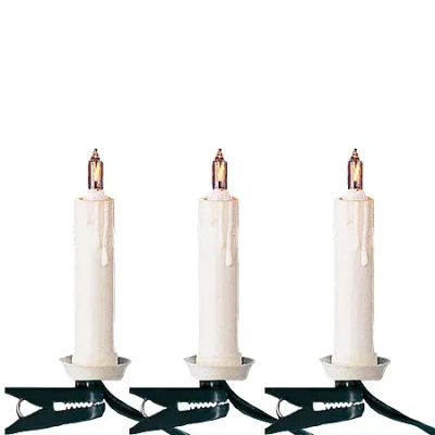 Kurt Adler 10-light Clip-on Candle Light Set In White