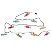 Kurt Adler 10-light Multi Color Glitter Candies String Lights In Pink