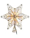 Kurt Adler 10-light Multicolored Capiz Bethlehem Star Treetop With Gem Center In Gold