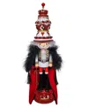 Kurt Adler 18.8-inch Hollywood King Of Hearts With Cape Nutcracker In Multicolored