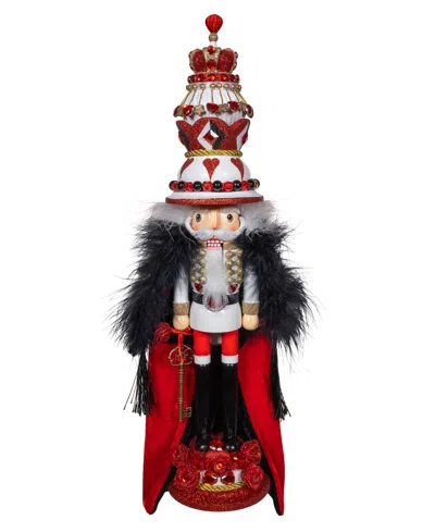 Kurt Adler 18.8-inch Hollywood King Of Hearts With Cape Nutcracker In Multicolored