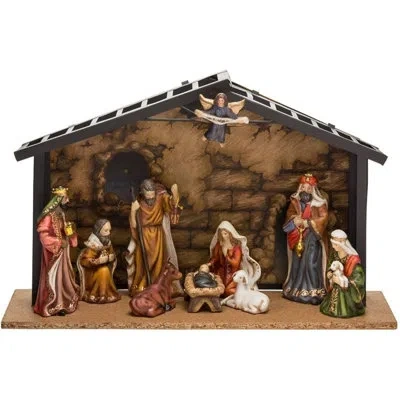 Kurt Adler 10 Piece Nativity Set In Multicolored
