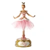 Kurt Adler 10" Pink Ballerina Figure With Musical Base Table Piece In Pink