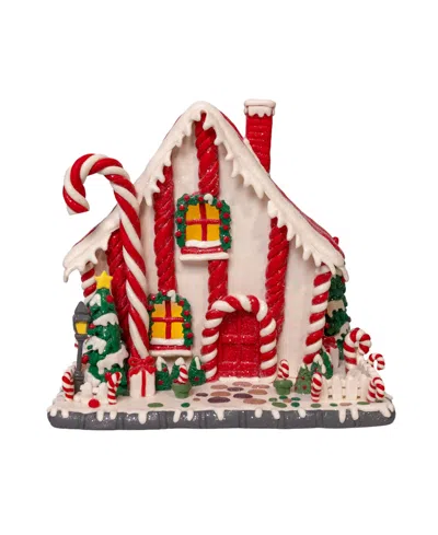 Kurt Adler 10.5in Battery Operated Led Candy Cane Lane House In Multi