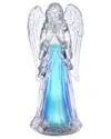 Kurt Adler 10.5 Battery Operated Lighted Acrylic Praying Angel In Transparent