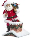 Kurt Adler 10.5-inch Coca-cola Santa In Chimney Christmas Tablepiece In Multi