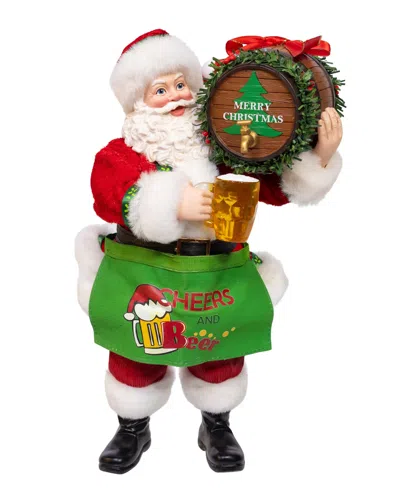 Kurt Adler 10.5-inch Fabriche Beer Santa With Barrel In Multi