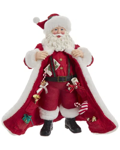 Kurt Adler 10.5-inch Fabriché Santa With Gifts In Pocket. In Red