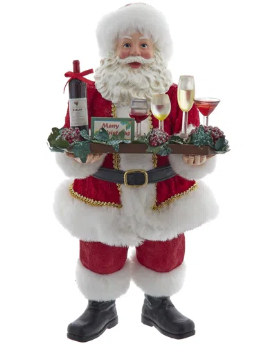 Kurt Adler 10.5-inch Fabriché Wine Santa In Multi