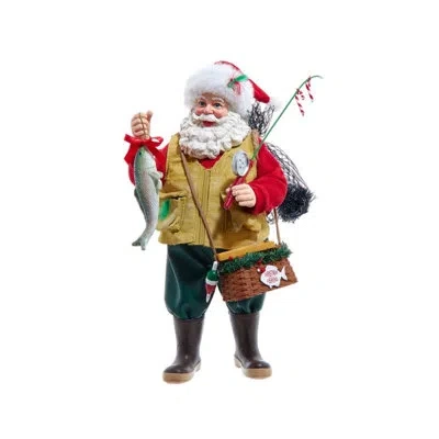 Kurt Adler 10.5-inch Fabriché Fisherman Santa In Multicolored