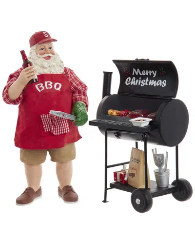 Kurt Adler 10.75-inch Barbecue Grill Santa In Multi