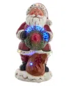 Kurt Adler 10in Battery Operated Musical Santa Tablepiece With Digital Propeller In Red