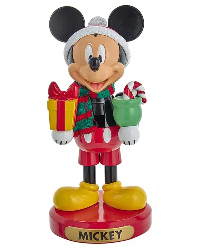 Kurt Adler 10in Disney Mickey Mouse With Present Nutcracker