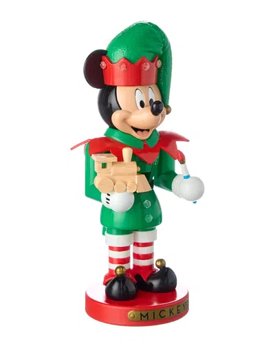 Kurt Adler 10in Mickey The Elf Nutcracker In Green