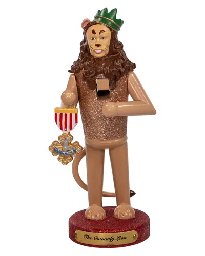Kurt Adler 10in oz Cowardly Lion Nutcracker In Brown
